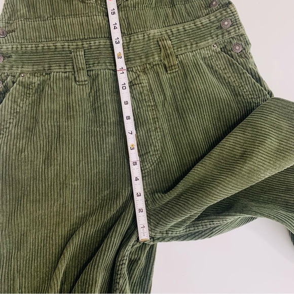 Vintage 90’s Union Bay Corduroy Overalls In Olive Green Size Small 100% Cotton - Picture 6 of 12